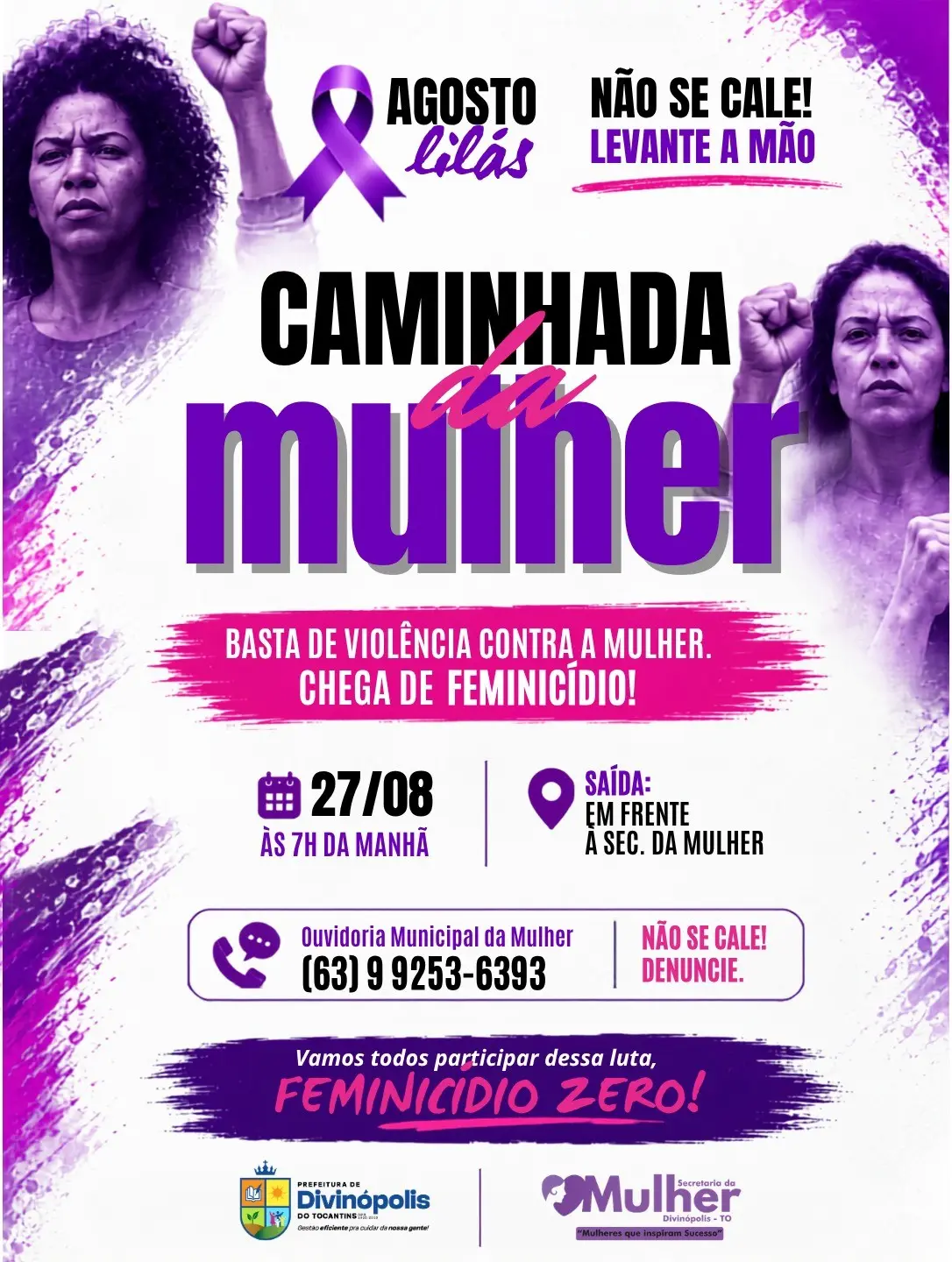 CAMINHADA DA MULHER | AGOSTO LILÁS
